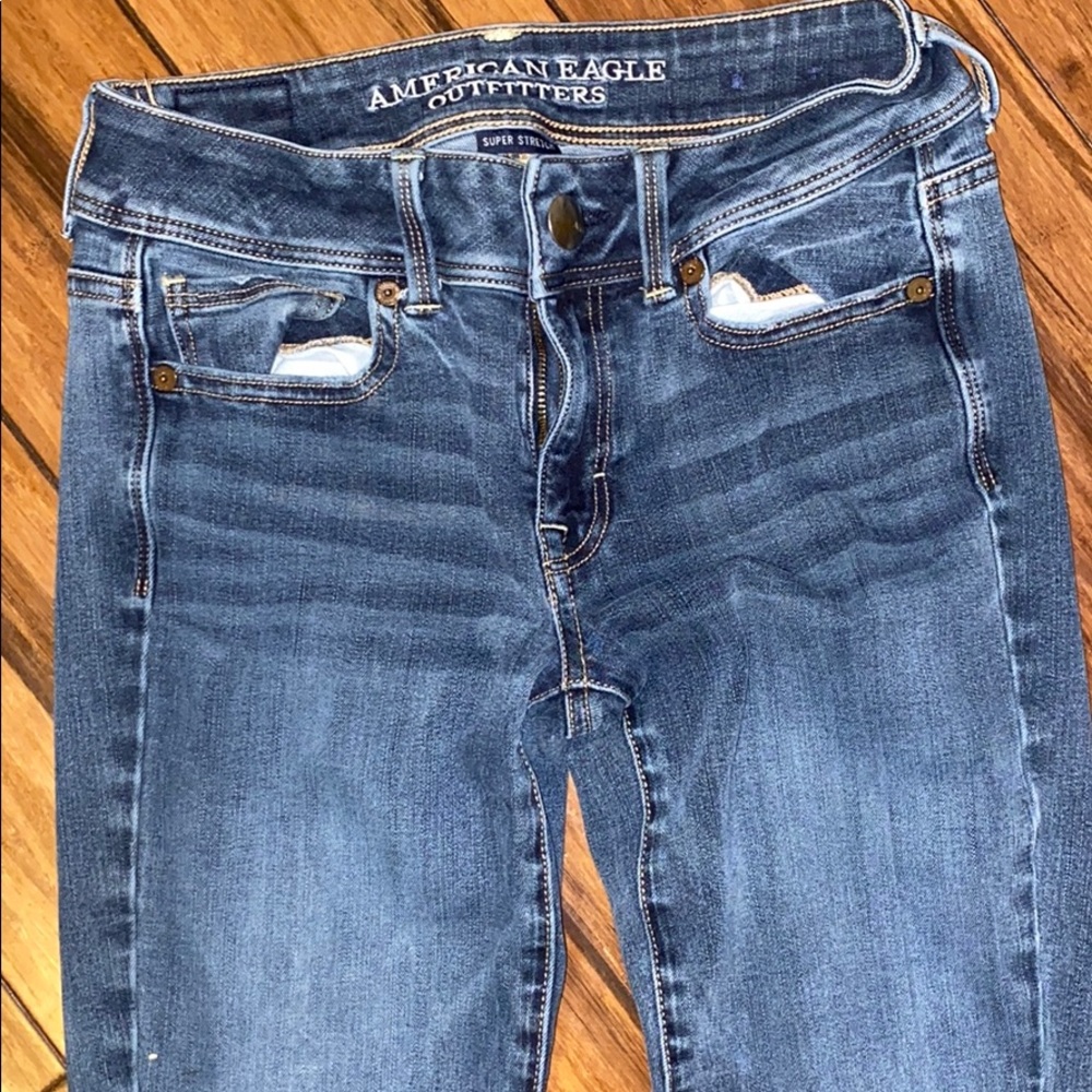 American eagle jeans size 0 long and super stretch